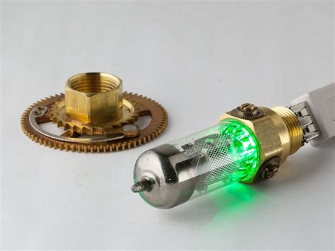 Green Led Steampunk Gadget Usb Drive With