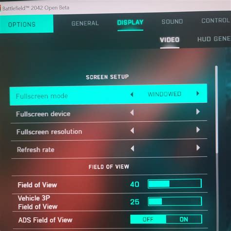 Is Anybody Having Issues With Display Settings Not Showing Up My Game