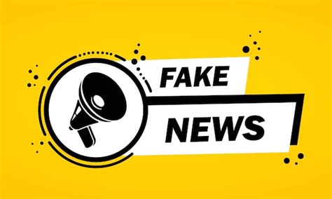 Premium Vector Megaphone With Fake News Speech Bubble Banner