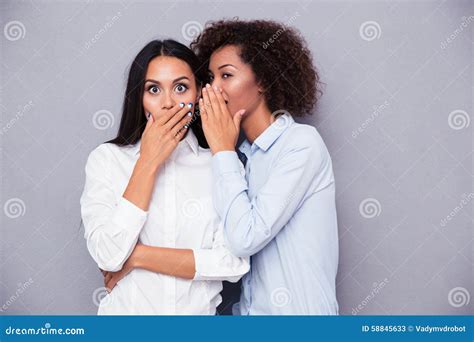 Portrait Of A Two Girls Gossip Stock Image Image Of Hands Friend 58845633