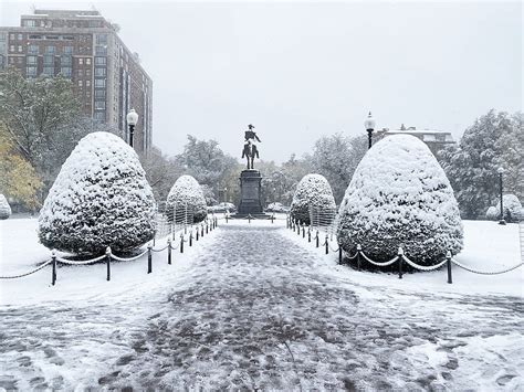 Boston Has Set An October Snowfall Record At 35 Inches Of Snow Today