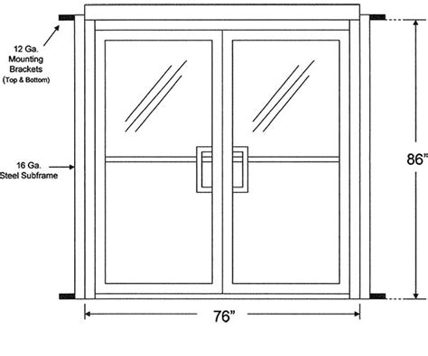 This prevents you from seeing the joinery on the to size your door panel properly we need more math (i know, i know). Measure Rough Opening for Commercial Glass Storefront Doors