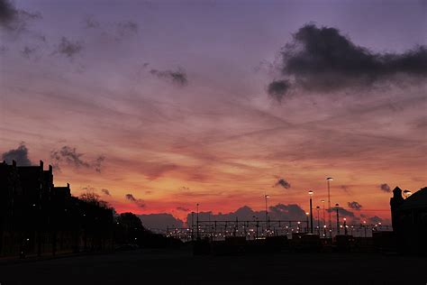 Wallpaper Sunset City Cityscape Sky Clouds Sunrise Skyline