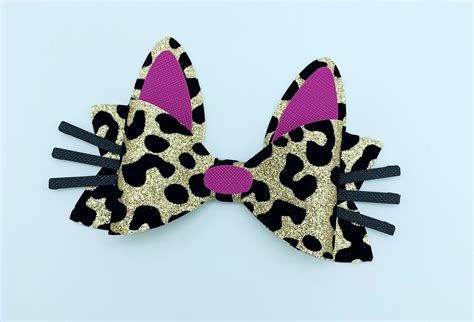Kitty Cat Hair Bow Template Bows For Little Girls Etsy