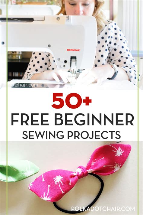 50 Simple And Easy Beginner Sewing Projects Polka Dot Chair