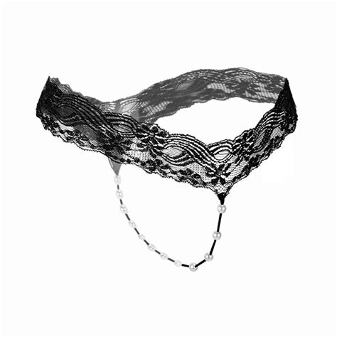 buy women sexy product lace g strings with pearls tangas sexy panties women s
