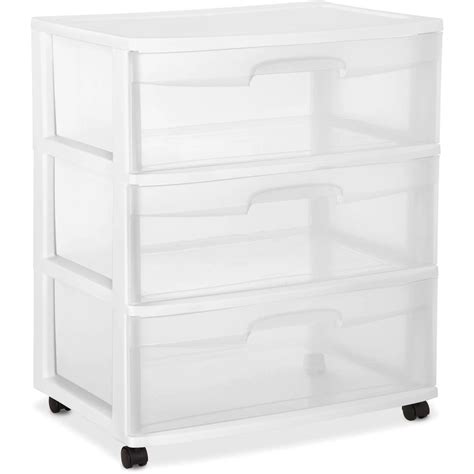 Gardeon outdoor storage cabinet cupboard lockable garden sheds adjustable black need a more stylish looking outdoor storage cabinet that also does the work efficiently? 3 Drawer Wide Cart White Rolling Box Storage Cabinet See ...