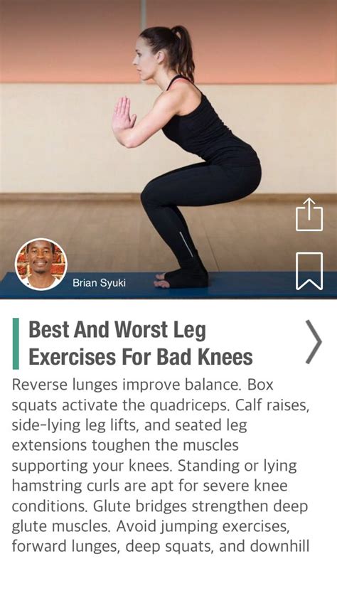 Best And Worst Leg Exercises For Bad Knees Without Weights Bad