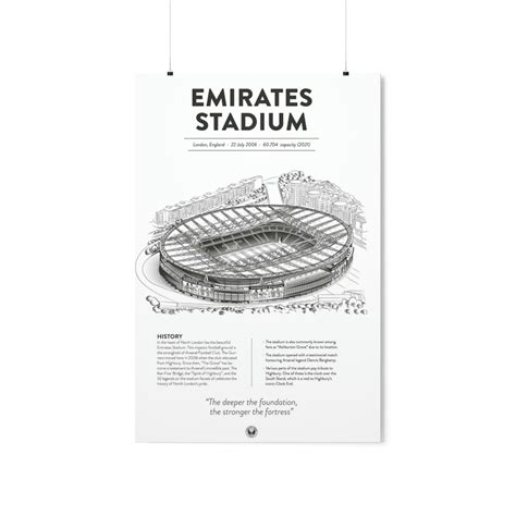 Emirates Stadium History Poster Etsy
