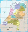 ⊛ Mapa de Países Bajos | Político & Físico Descargar e Imprimir 2021