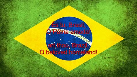 Brazil National Anthem English Lyrics Youtube