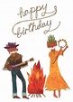Fantastic Mr Fox Happy Birthday Card, Woodland Animal Card, Music ...