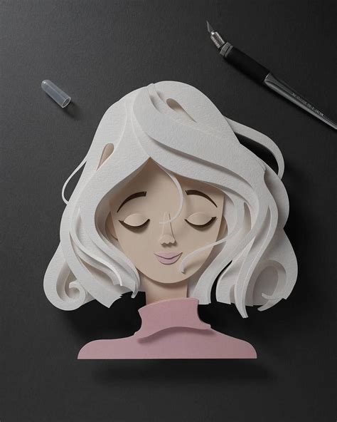 Designtalks On Instagram Beautiful Papercut Portrait By Batteryfull