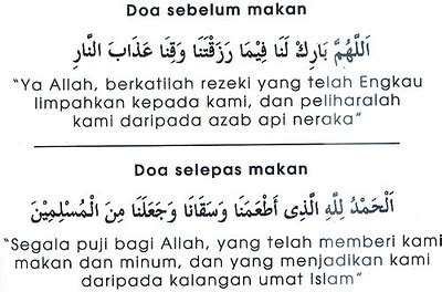 Setelah selesai makan kita harus membaca: Bile Boring...: Doa sebelum dan selepas makan