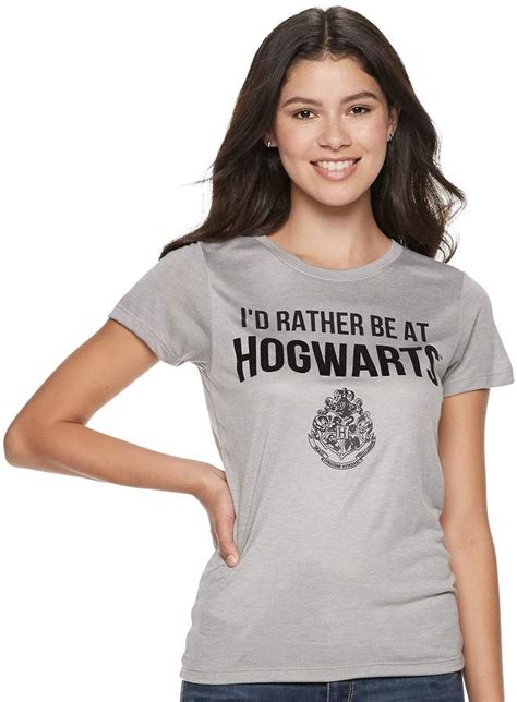 Juniors Harry Potter Id Rather Be At Hogwarts Tee Watchtee