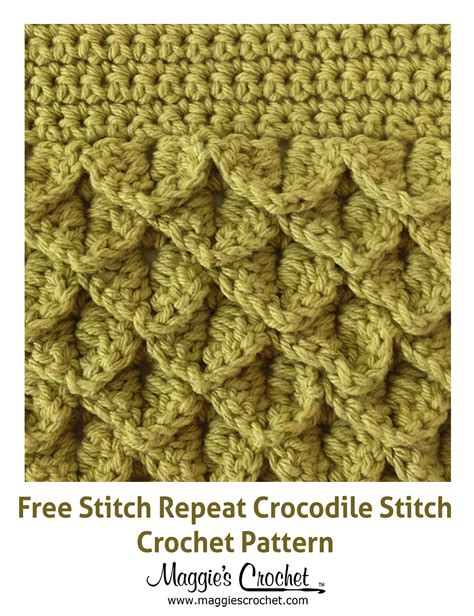 Crocodile Stitch Free Crochet Pattern From Maggies Crochet Stitch