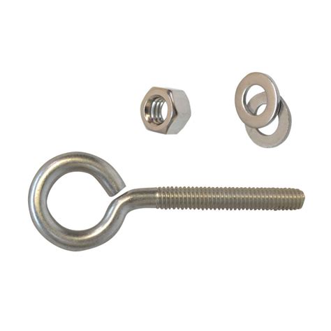 Inch X Inch Stainless Steel Marine Turned Eye Bolt Nut And