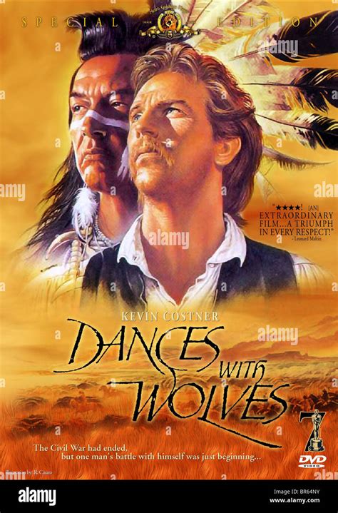 Graham Greene And Kevin Costner Poster Dances With Wolves 1990 Stock