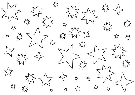 Desenhos para imprimir e pintar de estrelas. Desenho de Manto de estrelas para colorir - Tudodesenhos