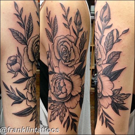 Blackwork Flowers By Franklin Allen • The Tattoo Room