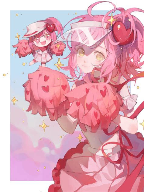 Amulet Heart Hinamori Amu Shugo Chara Pink Crop Top Absurdres Highres 1girl Cheerleader