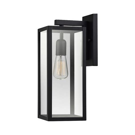 Globe Electric Bowery 1 Light Matte Black Outdoor Indoor Wall Sconce