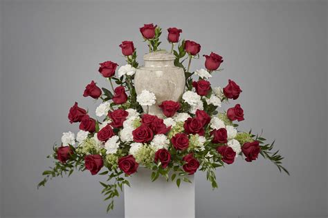 Roses And Carnations Cremation Arrangement Ramsgate Floral Designs