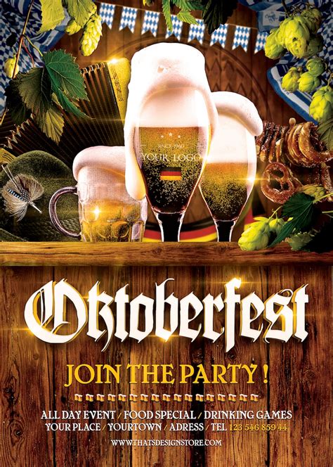 Oktoberfest Flyer Template V4 Party Flyers For Photoshop