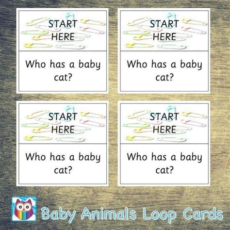 Baby Animals Loop Cards Animals And Their Young Primary Classroom