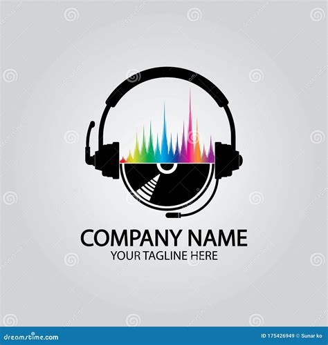 Headphone Dj Music Studio Recording Soundwave Logo Design Inspiration