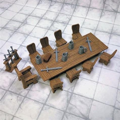 Lords Table Set No Painting Required Dungeons And Dragons Etsy