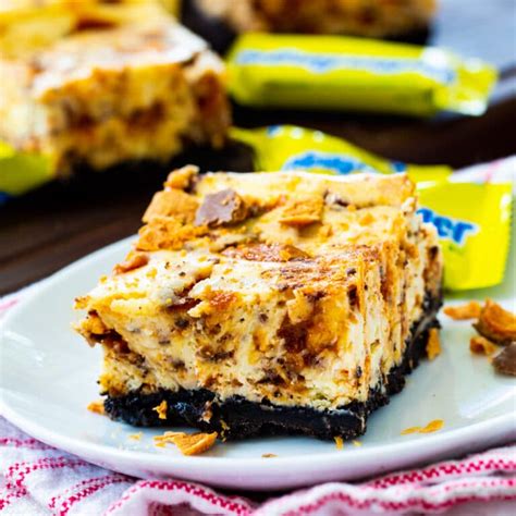 Butterfinger Cheesecake Bars Spicy Southern Kitchen