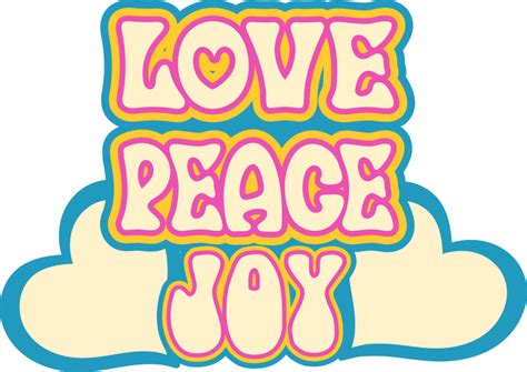Love Peace Joy Heart Inspirational Quote Stickers Tenstickers