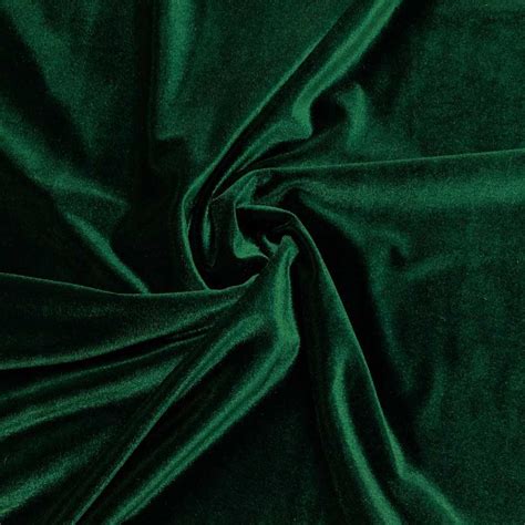 Hunter Green Velvet Stretch Fabric Ifabric