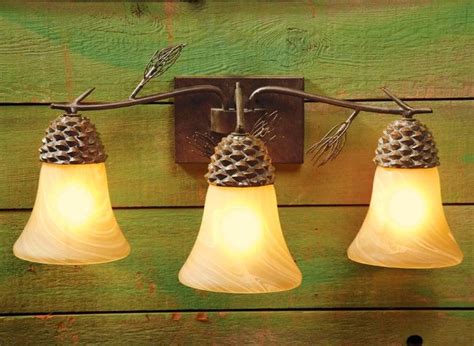 These crystal vanity lights absolutely dazzle, glimmering cheerily even when the lights are off. Pin by Memory Maker Cabins on Rustic Bathrooms | Rustic ...
