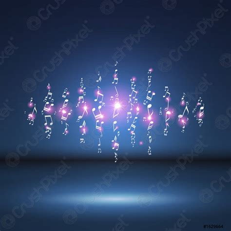 Exploding Party Music Wave Made Of Notes Stock Vector Crushpixel