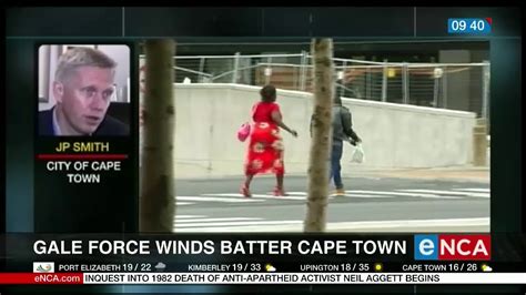 Gale Force Winds Batter Cape Town Youtube