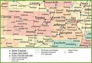 Map of Kansas and Missouri