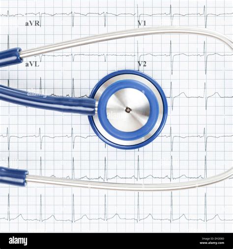 Stethoscope With Ecg Chart Cut Out Stock Images And Pictures Alamy