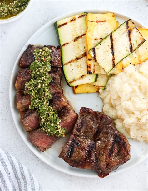 Grilled New York Strip With Chimichurri Sauce Whole30 Paleo Mary S Whole Life
