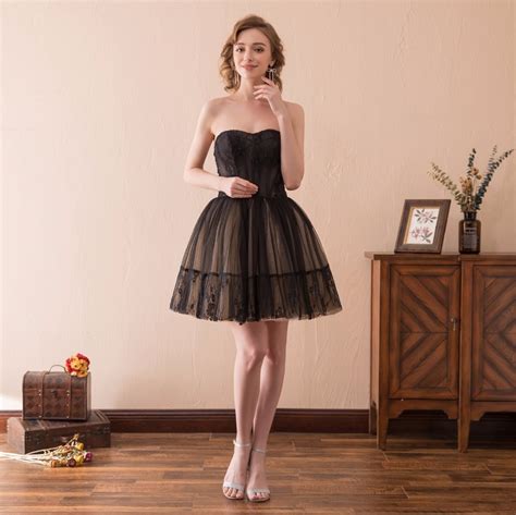 2018 New Elegant Women Cocktail Dress Black Sleeveless Knee Length Formal Party Dresses