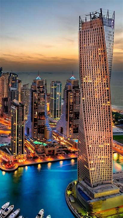 Dubai Night Building Wallpapers Uae Skyscrappers Windows