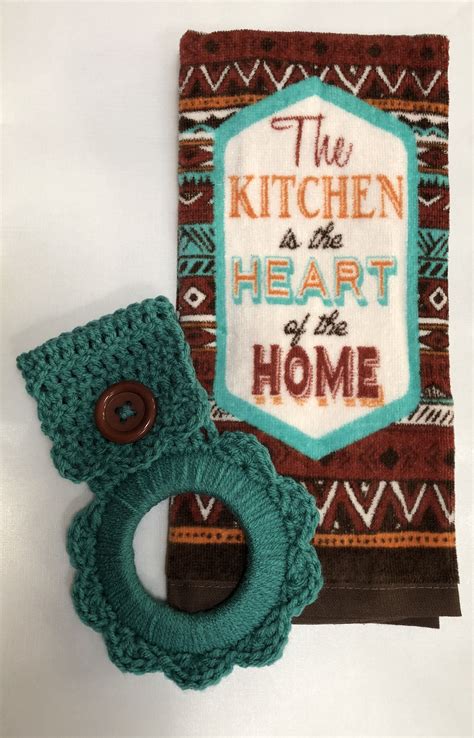 4.5 out of 5 stars. Kitchen towel & oven towel hanger set, tea towel, button ...