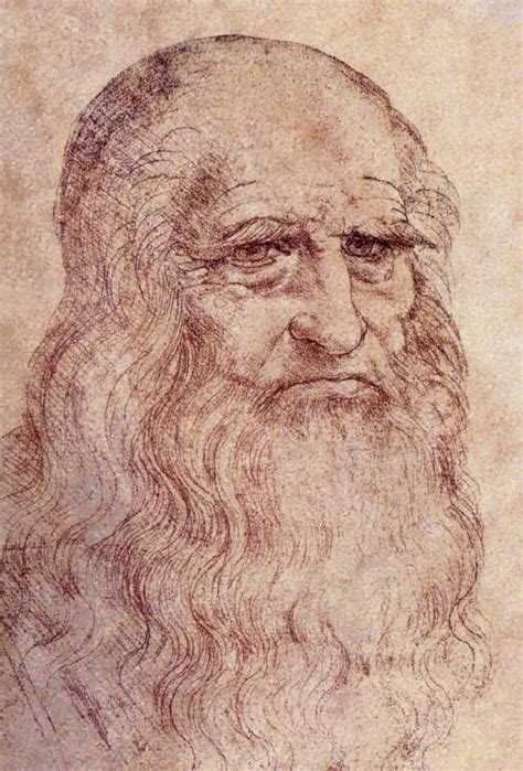 Leonardo Da Vinci Possible Self Portrait C 1512 Red Chalk On Paper