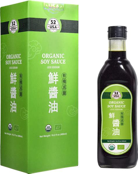 52usa Organic Low Sodium Soy Sauce 162oz480ml Naturally Brewed Soy