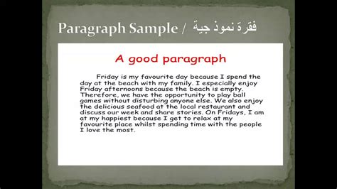 Lesson 6 How To Write A Good Paragraph In English Youtube