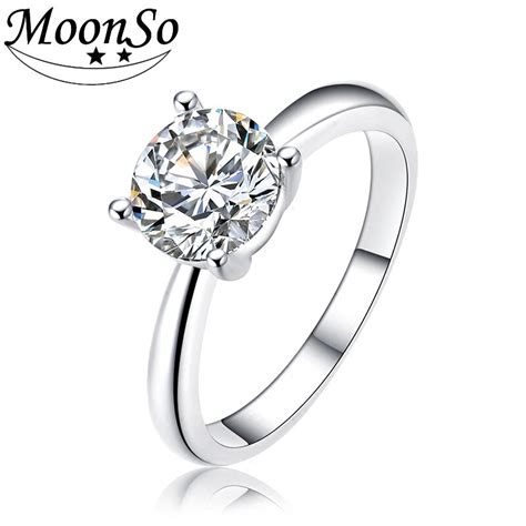 Moonso 2017 Fashion 925 Sterling Silver Ring Elegant Brand For Women