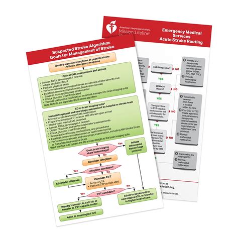 2020 Aha Algorithm For Suspected Stroke And Prehospital Stroke Scale Card