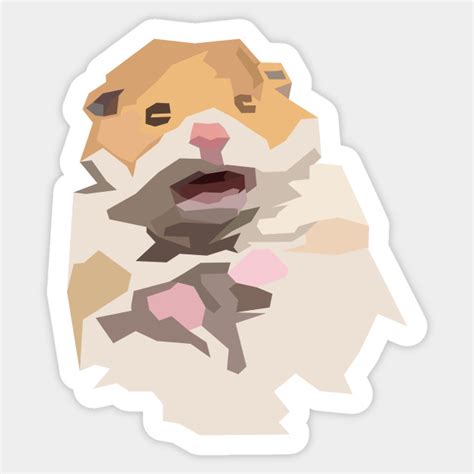 Scared Hamster Meme Meme Sticker Teepublic