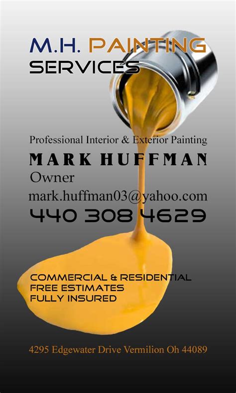 Customize your business cards with dozens of themes, colors, and styles to make an impression. Painter business card | Painter business card